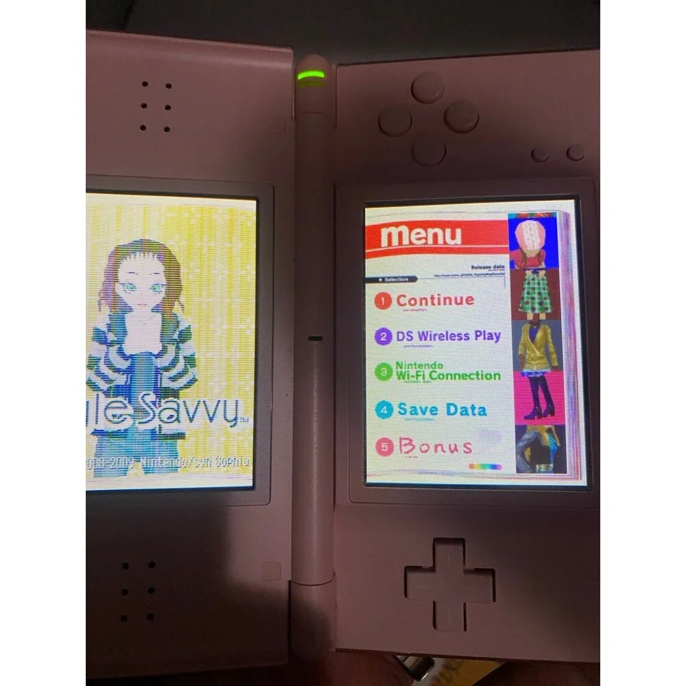 Nintendo DS Lite Coral Pink Handheld Console System Tested Working